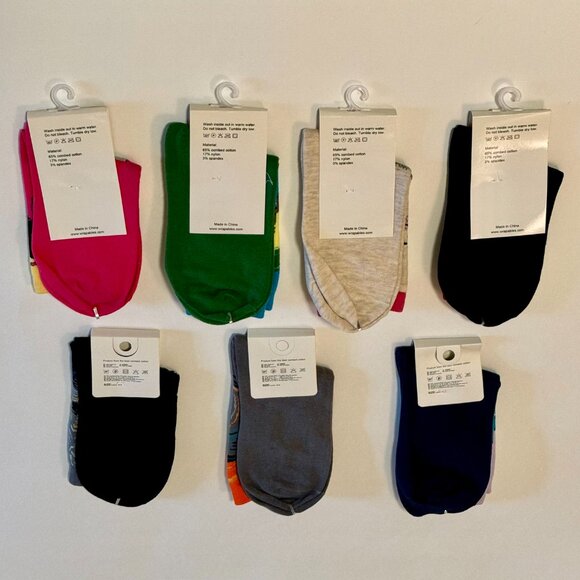 Famous Painting Graphic Novelty Socks lot of 7 - Picture 2 of 7